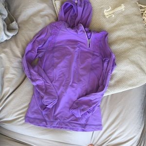Lululemon purple Running half zip hoodie